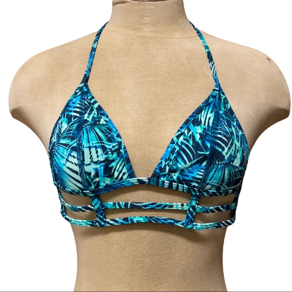 Victoria’s Secret PINK Bikini Top Tropical Cage Swimsuit Swim XS